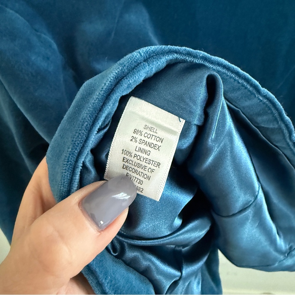 Erin Fetherston retro Victorian blue velvet blazer jacket size M - Picture 7 of 9